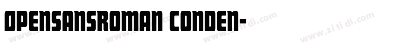 0penSansRoman Conden字体转换